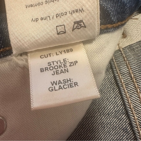 Reformation Brooke High Straight Zip Jean Glacier Size 29 - Picture 7 of 7